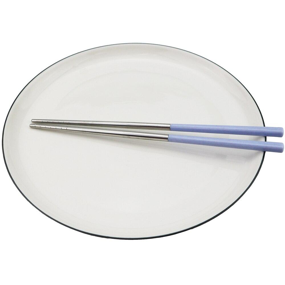 5Pairs Non-slip Head Chopsticks Reusable Stainless Steel Food Chopsticks Family Tableware Set Eco-Friendly Tableware Dinnerware Set
