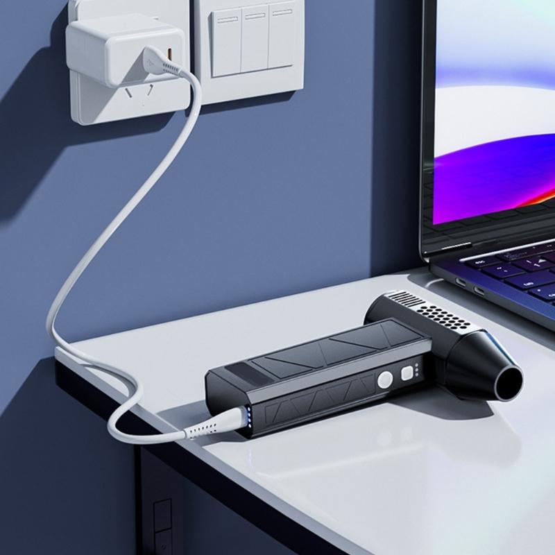 Electric Air Duster With 130K RPM Brushless Motor 3 Adjustable Speeds For Computer Car Interior Cleaning And Vacuum Packaging