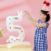 Standing Birthday Number Balloons Children's Outdoor Party Decoration Baby First Year Celebration Aluminum Model Balloons