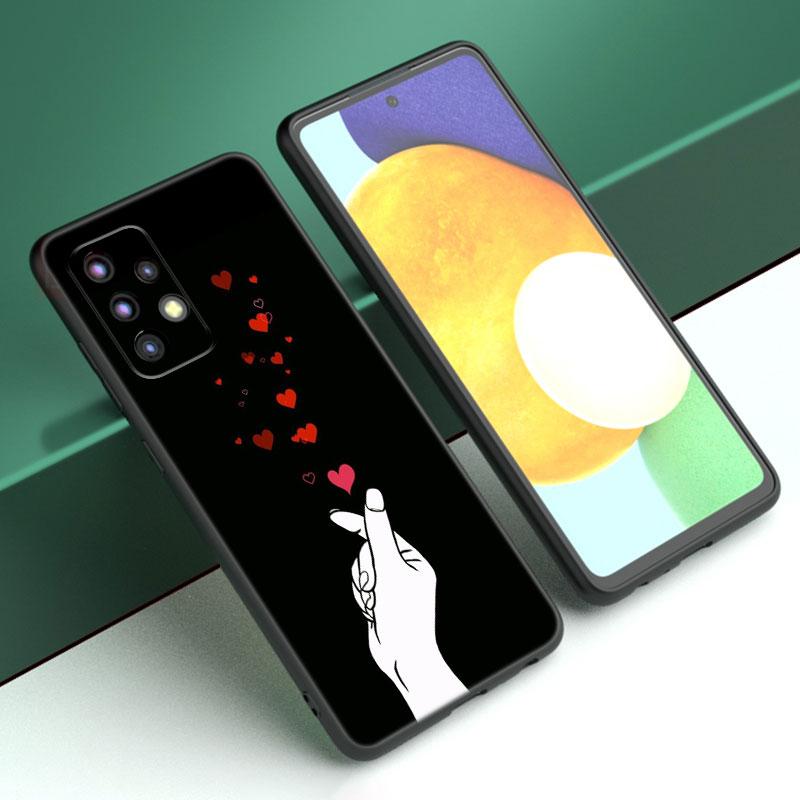 Love On The Finger Kpop Case For Samsung A04 A21 A30 A50 A52 S A13 A14 A22 A23 A32 A53 A73 5G A11 A12 A31 A33 A51 A70 A71 A72
