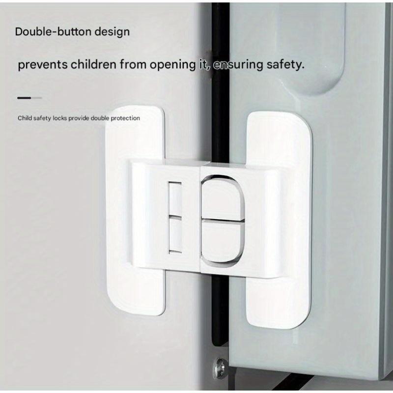 1-8pc Universal Refrigerator Lock Cabinet Refrigerator Door Closer Safety Lock Home Kids Security Protection Safety Buckle