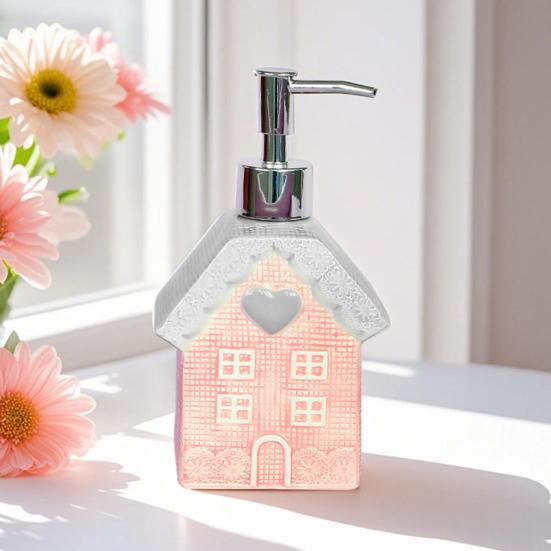 Hand Sanitizer Bottle House Shape Design Compact Portable Empty Shower