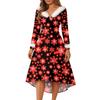 Christmas Party Printed Dresses For Women Vintage Christmas Midi Dress Casual Dresses Cocktail Dress Party Festive Dresses