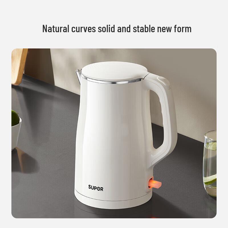 SUPOR ZMD 1.7L Double-Layer Electric Kettle CN Plug (adapter Included)