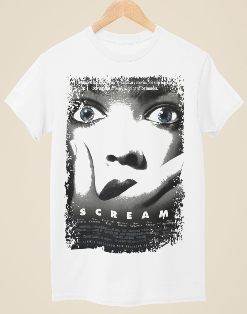 Scream Movie Poster Inspired Unisex White TShirt