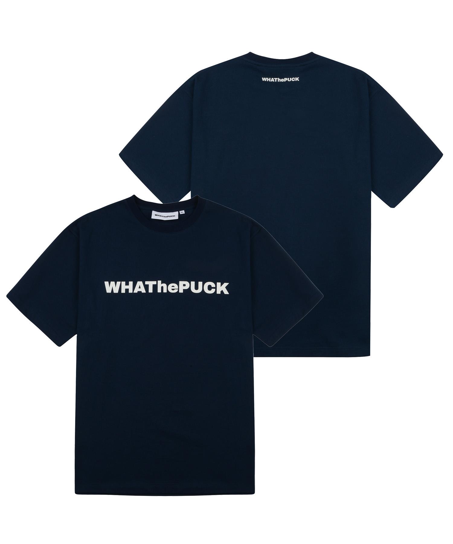 What The Fuck W Logo Basic T-Shirt Navy Xl
