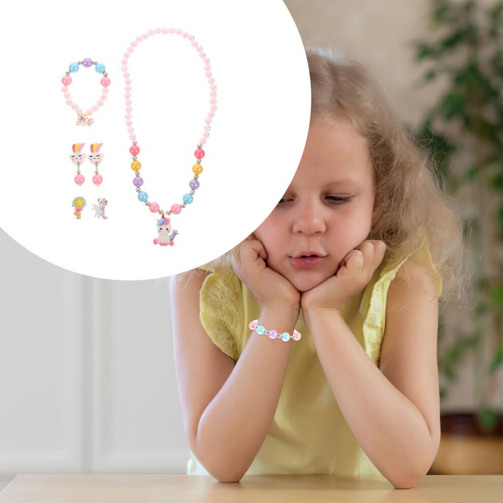 4 Sets Kids Jewellery Girl Pearl Jewelry Necklace For Children'S