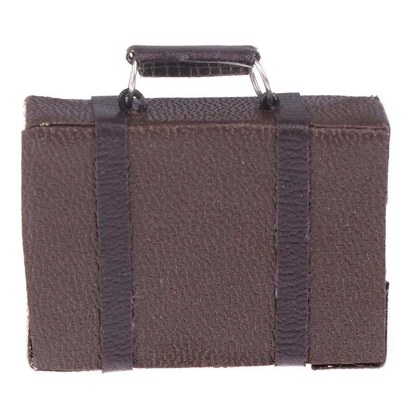 1:12 Miniaturní kufřík pro panenky Vintage dřevěný kufřík Mini úložný box