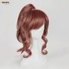 High Quality Sailor Jupiter Cosplay Wig Long Curly Red Brown Ponytail Bangs Heat Resistant Synthetic Hair Anime Wigs + Wig Cap