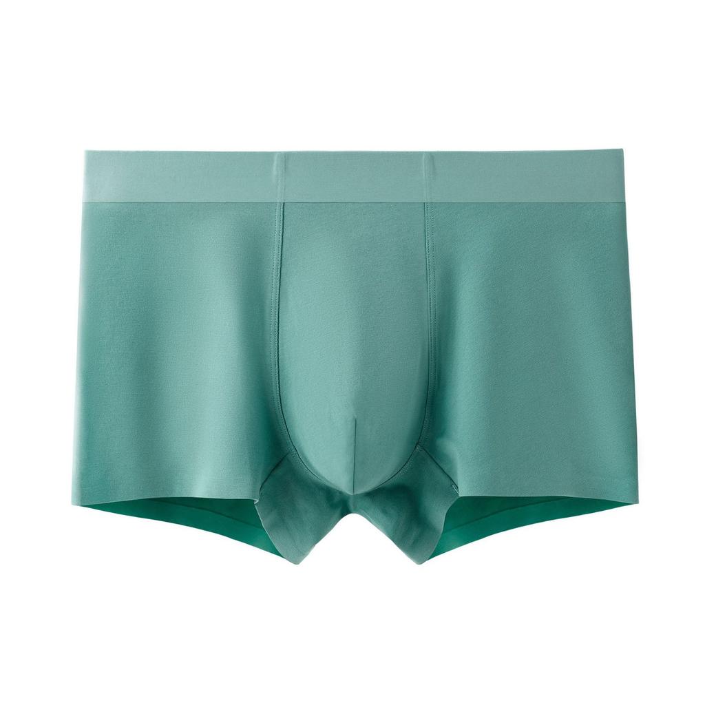 Men's Summer Thin Pure Cotton Antibacterial Traceless Mid-waist Briefs