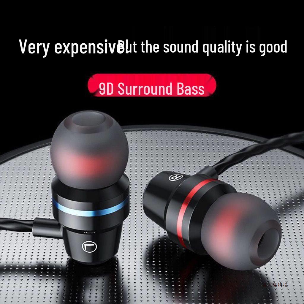 Wired In-Ear Earphones with Heavy Bass and High-Quality Subwoofer for Phones and Computers