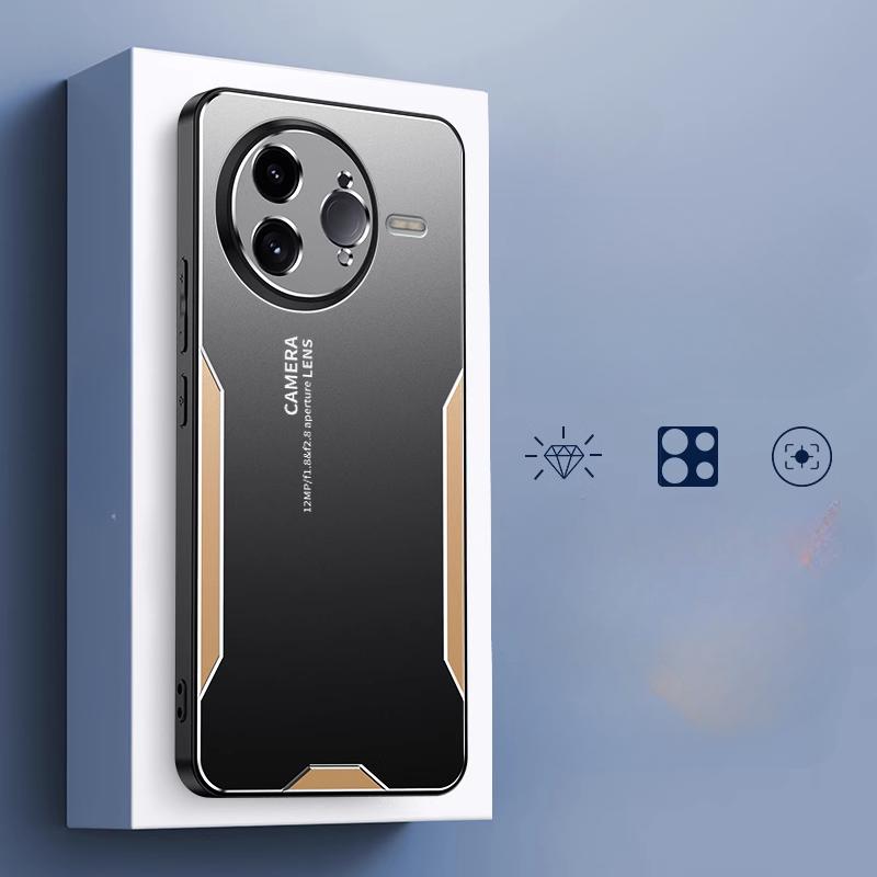 Metal Matte Hard Phone Case for POCO F7 Ultra F7ultra Camera Lens Protection Soft Silcione Bumper Shockproof Cover for POCO F7 Pro F7Pro