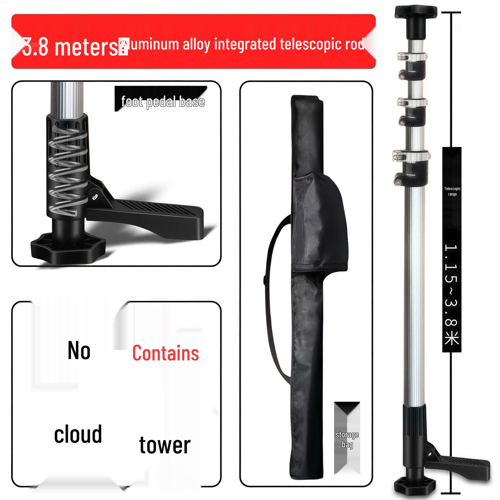 Universal Aluminum Telescopic Ceiling Bracket with Infrared Support and Micro-Adjustment Ball Head
