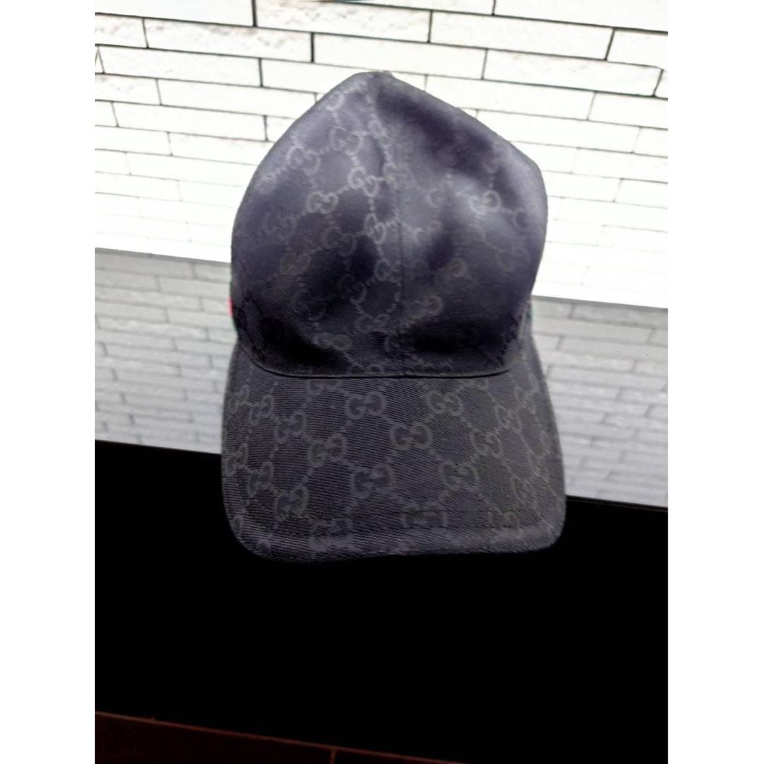 Used Gucci GG pattern black cap