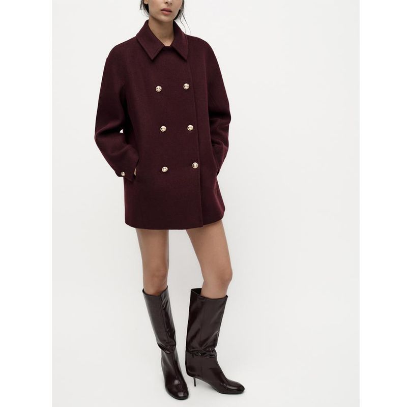 Fall and Winter New Women's Clothing British Style Lapel Long Sleeves Double Breasted Coat Outwear 2033299 9651160