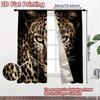 Set Of 2 Flat Printing Curtains Fierceleopard Digital Printed Polyester Drapes Festive Wall Decor Use Indoor Outdoor Curtain