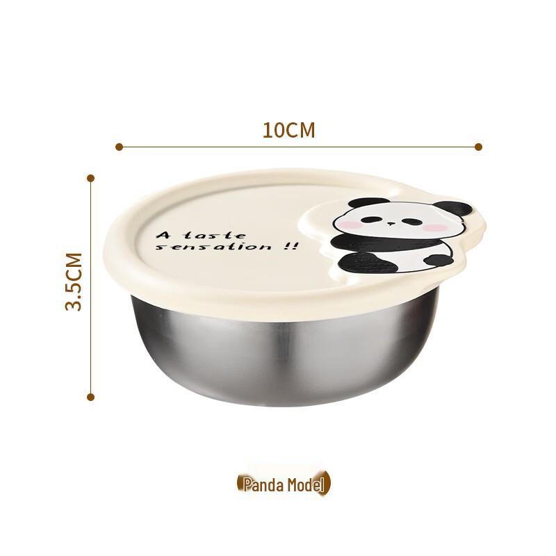 

ZISIZ Panda Sauce Dish Set with Lids (4-Piece)
