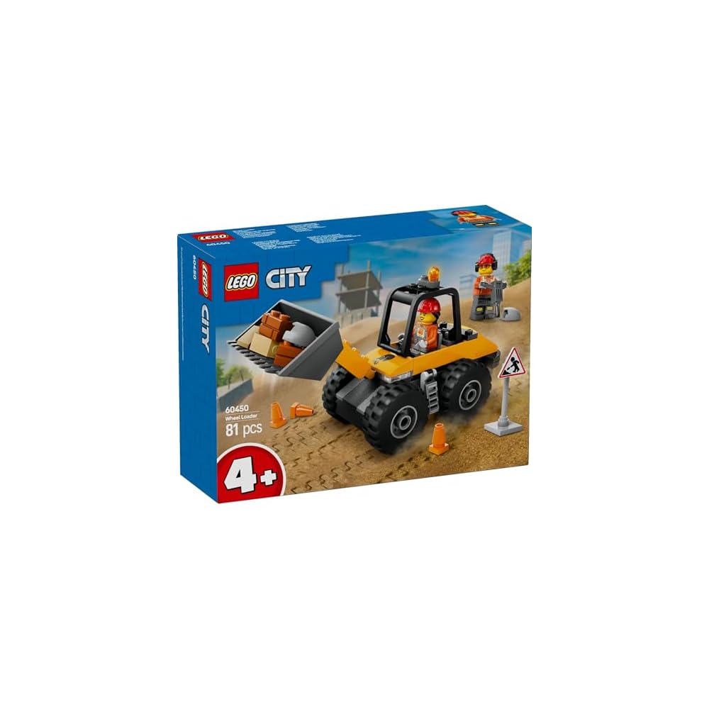 LEGO City Yellow Wheel Loader Toy 4-6 Years Educational Building Blocks Vehicle