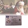 Premium Santa Claus Driving License Christmas Novelty Gift Card Plastic Material