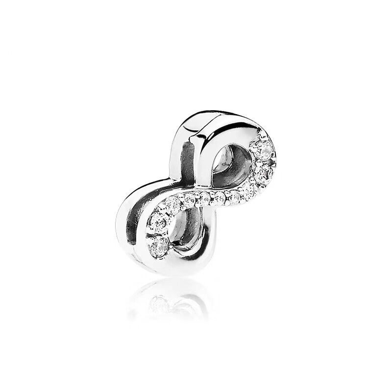 925 Silver DIY Armbandsberlock Glänsande Pärla Tusensköna Rosett Platt Lås Reflekterande Smyckesklämma