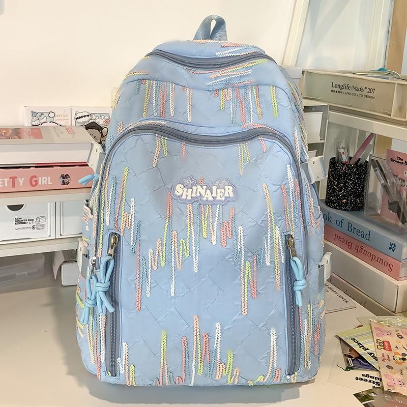 Schulranzen für Kinder Grundschüler Mädchen Junior High School Schüler College-Studenten Buchstaben-Rucksack