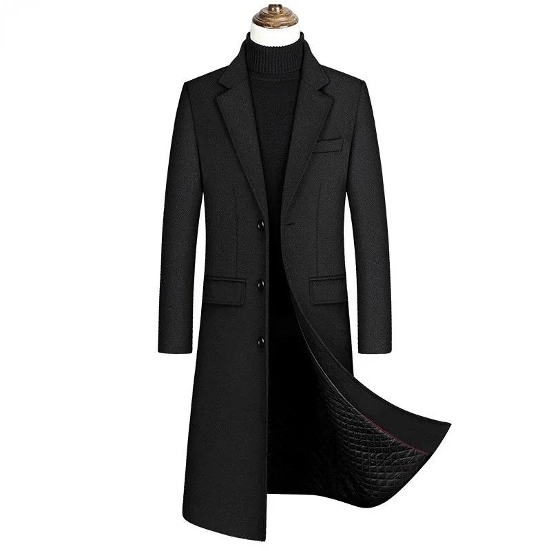 Tweed Coat Men`s Trench Coat Korean