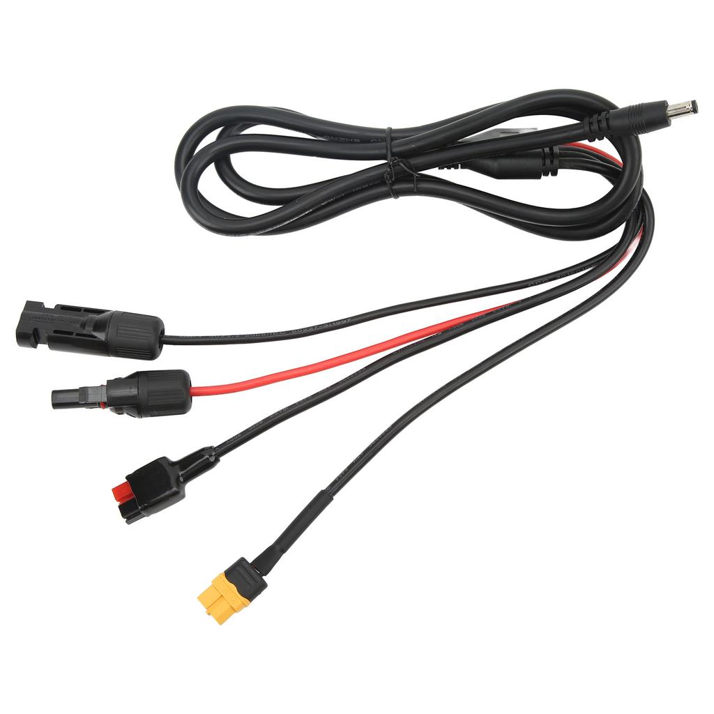 1 To 4 Solar Panel Plug To DC 5.5x2.1mm Adapter Extension Power Cable Solar Panel Charger