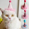 Cat Hat Pet Birthday Hat Set for Cats Dogs Soft Comfortable Adjustable Costume Accessories for Festivals Parties for Pets