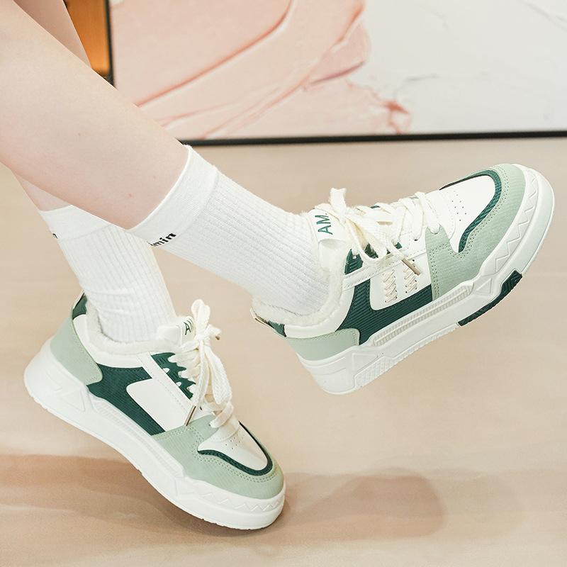 Winter New Velvet Ins Student Height-increasing Sports Board Shoes Casual Cotton Shoes DY