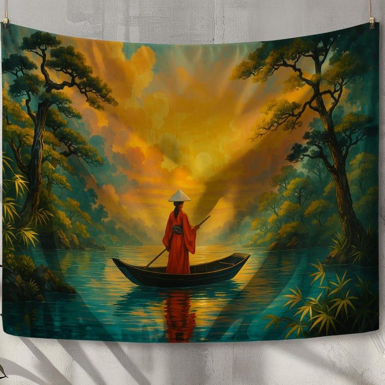Sunset Monk tapestry 75x100