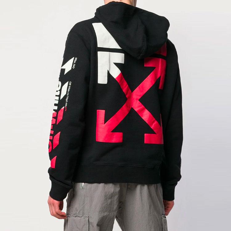 Off-White Mixed Print Loose-Fit Sweatshirt Men Tops Black OMBB034S190030061020