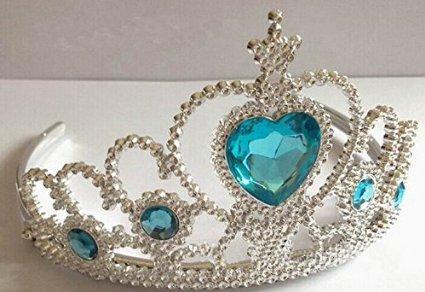 Eiskönigin Elsa Kleid mit Tiara, Kinderkostüm, 100cm