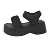 Fashion Fashion Wedge Women's Sandals Summer New Solid Color Women Thick-bottom Beach Sandals Flip Flops Ankle Strap Slingback Sandalias