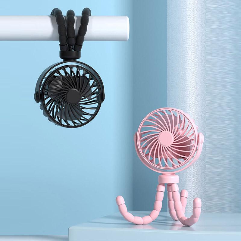Octopus Small Fan USB Rechargeable Fan Lithium Battery Mini Fan Multi Functional Portable Fan Octopus Fan Hand Fan Summer Fan