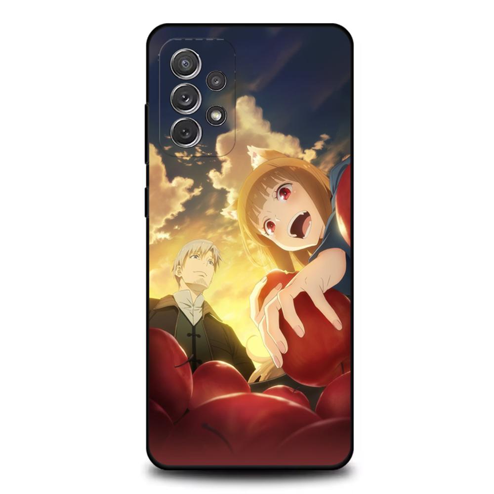 

Anime Spice and Wolf Phone Case For Samsung S25,S24,S21,S22,S23,S30,Ultra,S20,Plus,Fe,Lite,Note,10,9,5G Black Cover Samsung S25