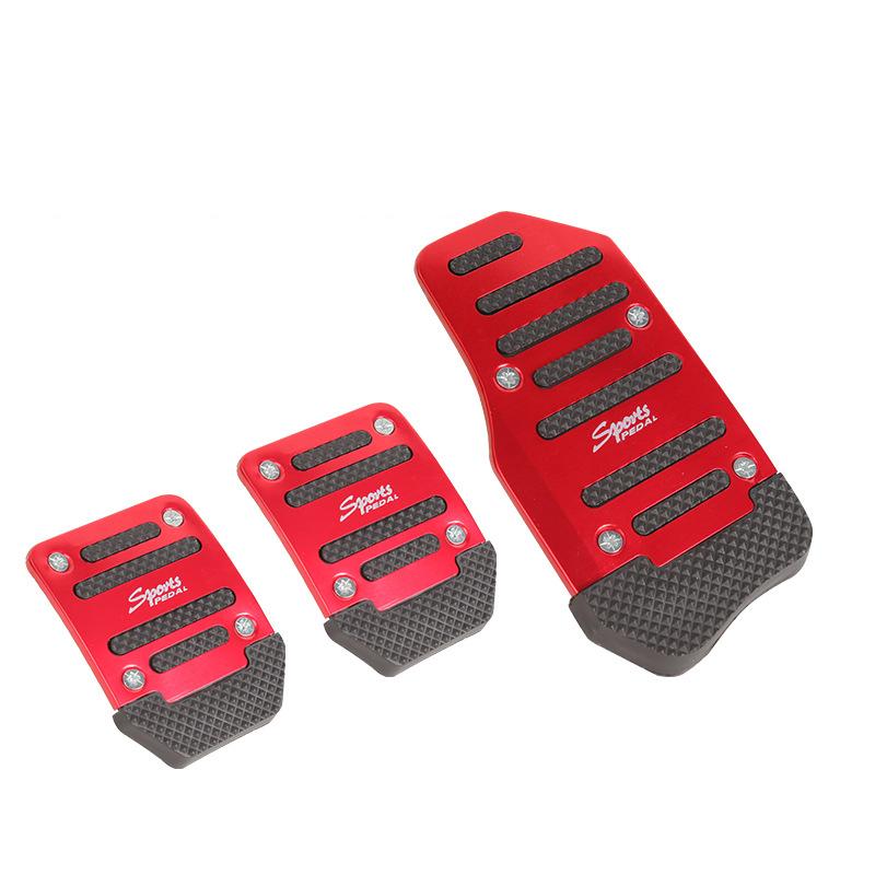 Universal Aluminum Automatic/Manual Transmission Car Pedal Cover Set Kit Anti Skid Pedal Brake Clutch Accelerator Pedals Covers