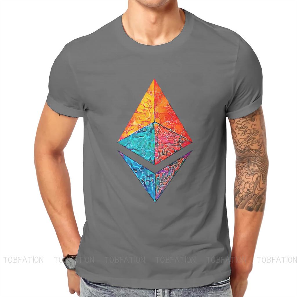 Bitcoin Cryptocurrency Ethereum Caustic Acid Tshirt Harajuku Alternative Mens Clothing Tops Cotton Crewneck T Shirt