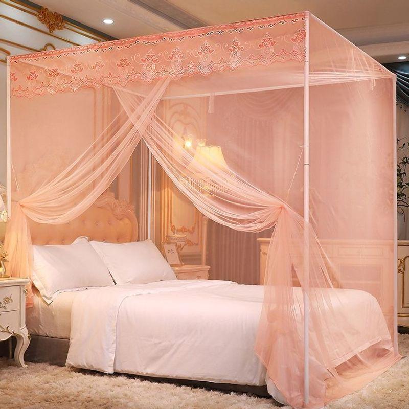 Thickened Floor-Standing Mosquito Net for Beds - Available in 1.0m, 1.2m, 1.5m, and 1.8m Sizes for Dorms and Homes