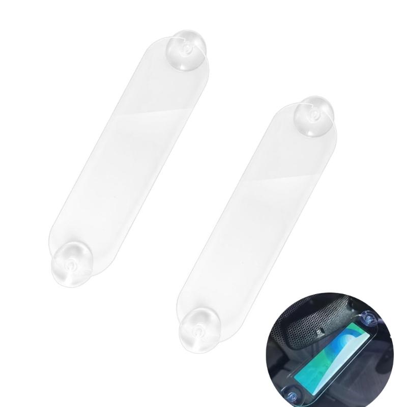 2pcs Windshield Mount Toll Passes Transponder Holder Pass Holder Pass Mounting Strips with Adhesive & Suction Cup