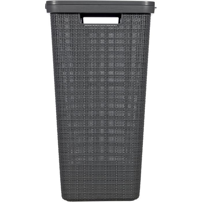 Coffre à Linge - CURVER - Jute 58L - 70% Plastique Recyclé - 34x43x60 cm - Contemporain