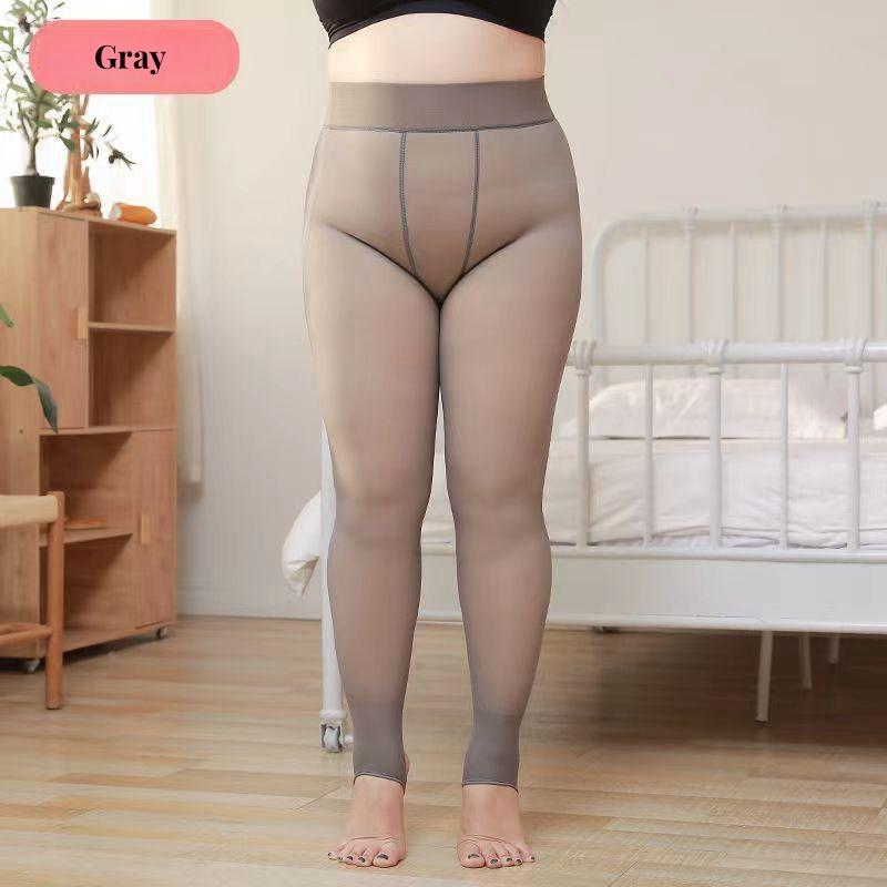 

130Kg Warm Winter Fleece Tights Plus Size Sexy Pantyhose Women Fake Stockings Panty Skin Effect Thick Translucent Tights 220G(80-130KG)