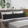 Sofa Cushions 2 Pcs Black 200 X 40 Cm Fabric