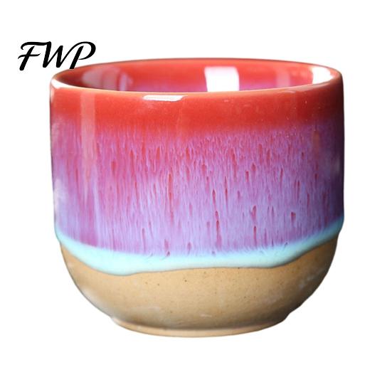 Ceramic Coffee Mug Handmade Handleless for Hot Cold Drinks 150ml Rustic Stoneware Cup Tea Easy to Clean Unique Gift Lovers Beverage