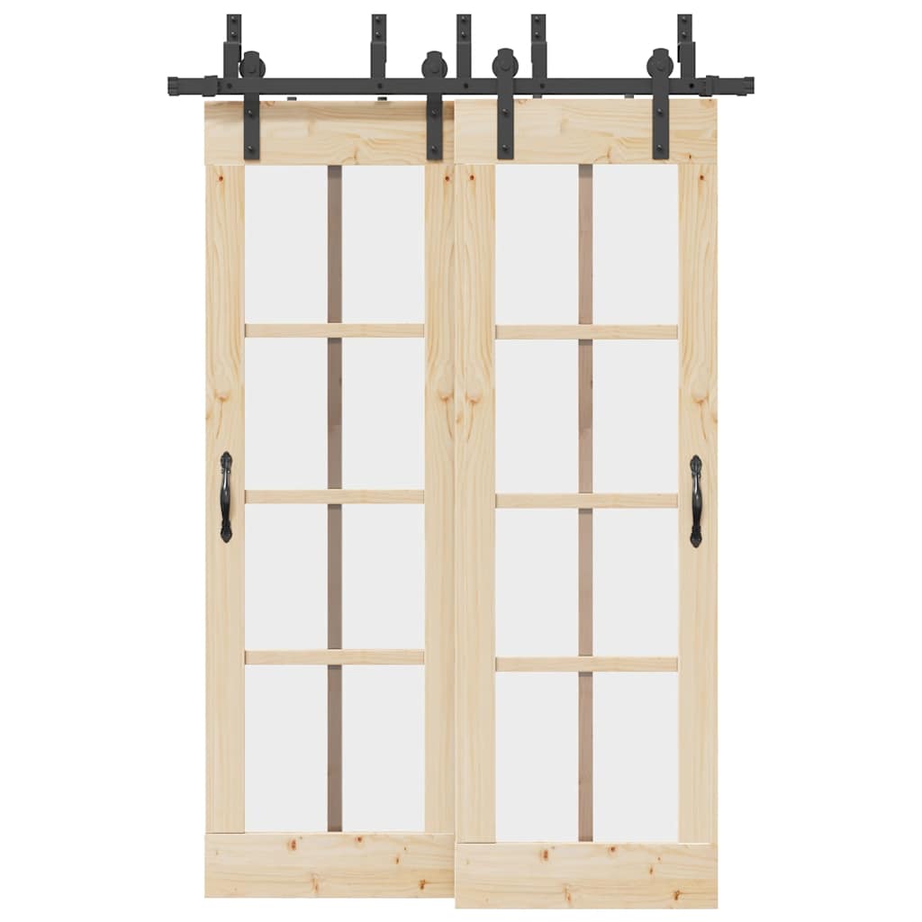Vidaxl System Do Montażu Drzwi Przesuwnych, 152,5 Cm, Stal, Czarny
