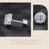 D Color Texture Rock Sugar Moissanite Stud Earrings Women Shine Luxury S925 Sterling Silver Stud Earrings