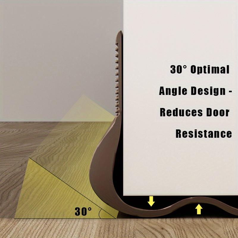 Striscia Sigillante Flessibile per Fondo Porta, Guarnizione per Spazio Porta, Insonorizzazione, Protezione da Vento e Polvere, Paraspifferi Sotto Porta