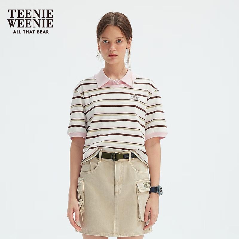 Teenie Weenie Bear Women s Multicolor Striped Polo T-Shirt M