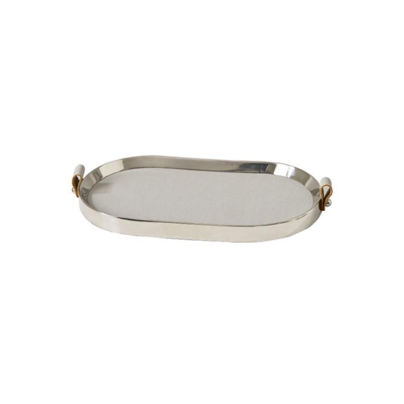 Modern Storage Trays Desktop Leather Storage Trays Living Room Snacks Organize Plate Simple Entrance Hall Key Organize Plate