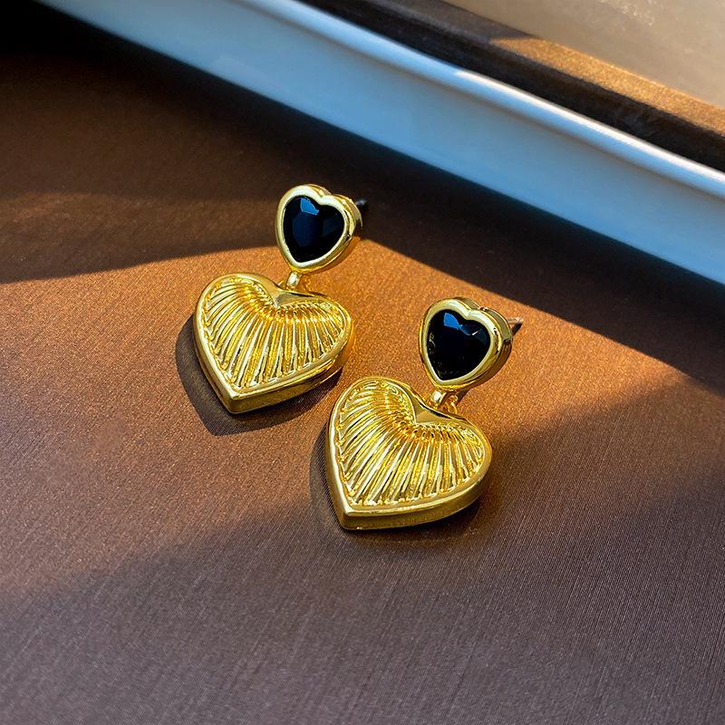 Boucles d'oreilles puces ovales en cristal argenté vieilli:  Luxe Léger et Mode Haut de Gamme