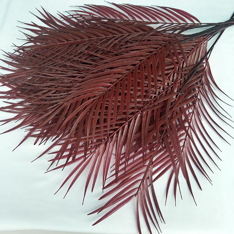 Artificial Plastic Palm Leaves Three Pronged Greenery Wedding Props Photography